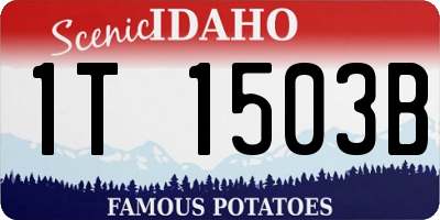 ID license plate 1T1503B