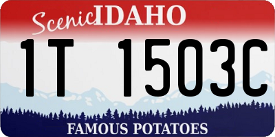 ID license plate 1T1503C