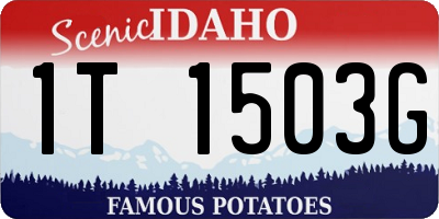 ID license plate 1T1503G