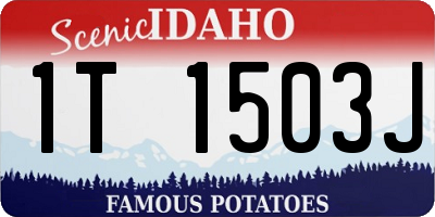 ID license plate 1T1503J