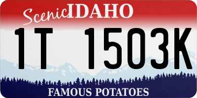 ID license plate 1T1503K