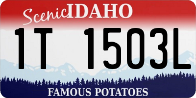 ID license plate 1T1503L