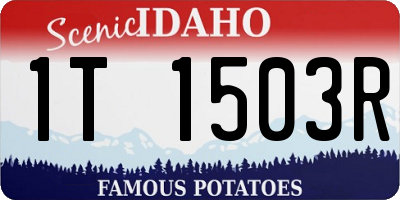 ID license plate 1T1503R