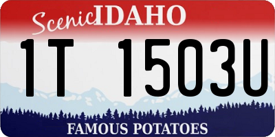 ID license plate 1T1503U