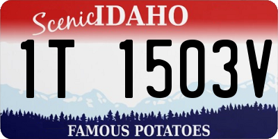 ID license plate 1T1503V