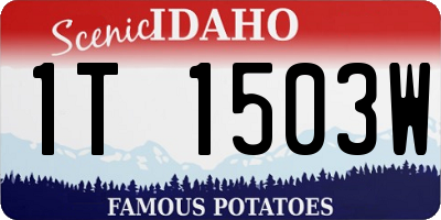 ID license plate 1T1503W