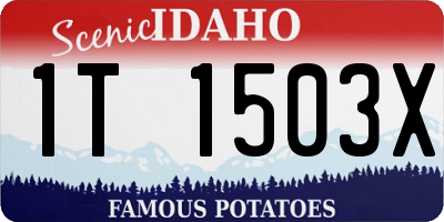 ID license plate 1T1503X