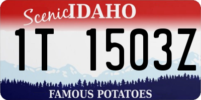 ID license plate 1T1503Z