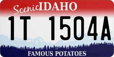 ID license plate 1T1504A