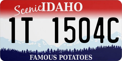 ID license plate 1T1504C