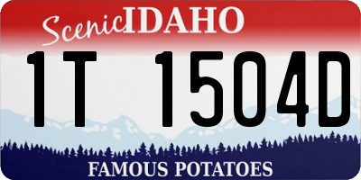 ID license plate 1T1504D