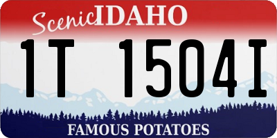 ID license plate 1T1504I