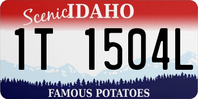 ID license plate 1T1504L
