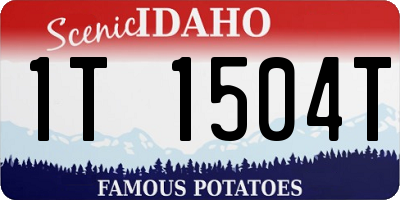 ID license plate 1T1504T