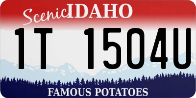 ID license plate 1T1504U