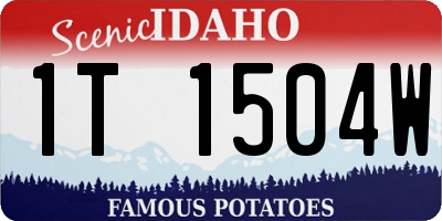 ID license plate 1T1504W