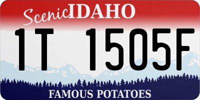ID license plate 1T1505F