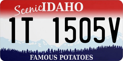 ID license plate 1T1505V