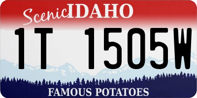 ID license plate 1T1505W