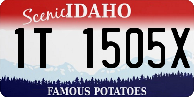 ID license plate 1T1505X