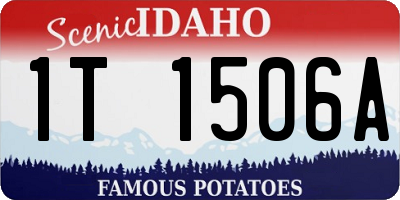 ID license plate 1T1506A
