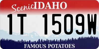 ID license plate 1T1509W