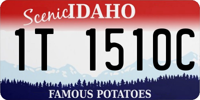 ID license plate 1T1510C