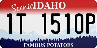 ID license plate 1T1510P