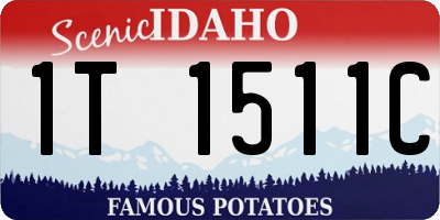 ID license plate 1T1511C