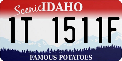 ID license plate 1T1511F