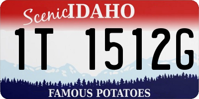 ID license plate 1T1512G