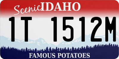 ID license plate 1T1512M
