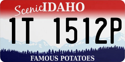 ID license plate 1T1512P