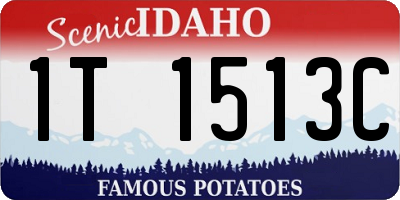 ID license plate 1T1513C