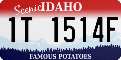 ID license plate 1T1514F