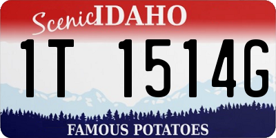 ID license plate 1T1514G
