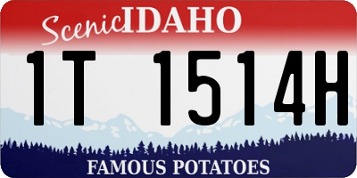 ID license plate 1T1514H