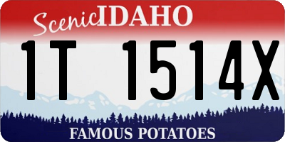 ID license plate 1T1514X
