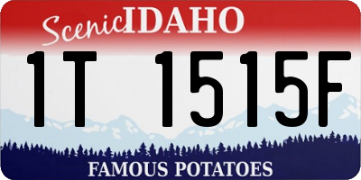 ID license plate 1T1515F