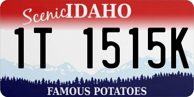 ID license plate 1T1515K