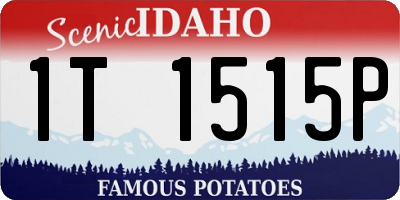 ID license plate 1T1515P