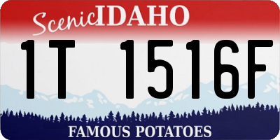 ID license plate 1T1516F