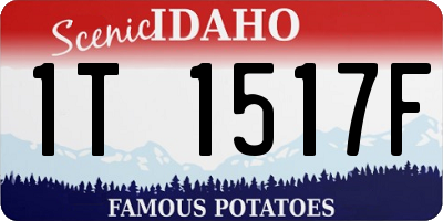 ID license plate 1T1517F
