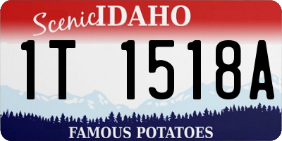 ID license plate 1T1518A