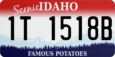 ID license plate 1T1518B