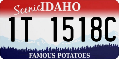 ID license plate 1T1518C