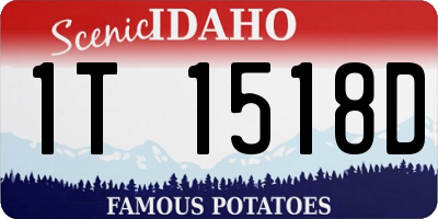 ID license plate 1T1518D