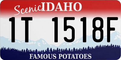 ID license plate 1T1518F