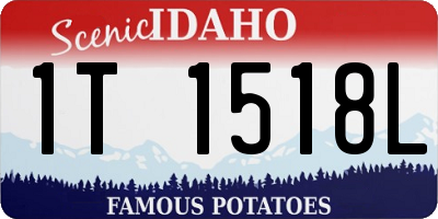 ID license plate 1T1518L