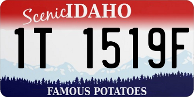ID license plate 1T1519F
